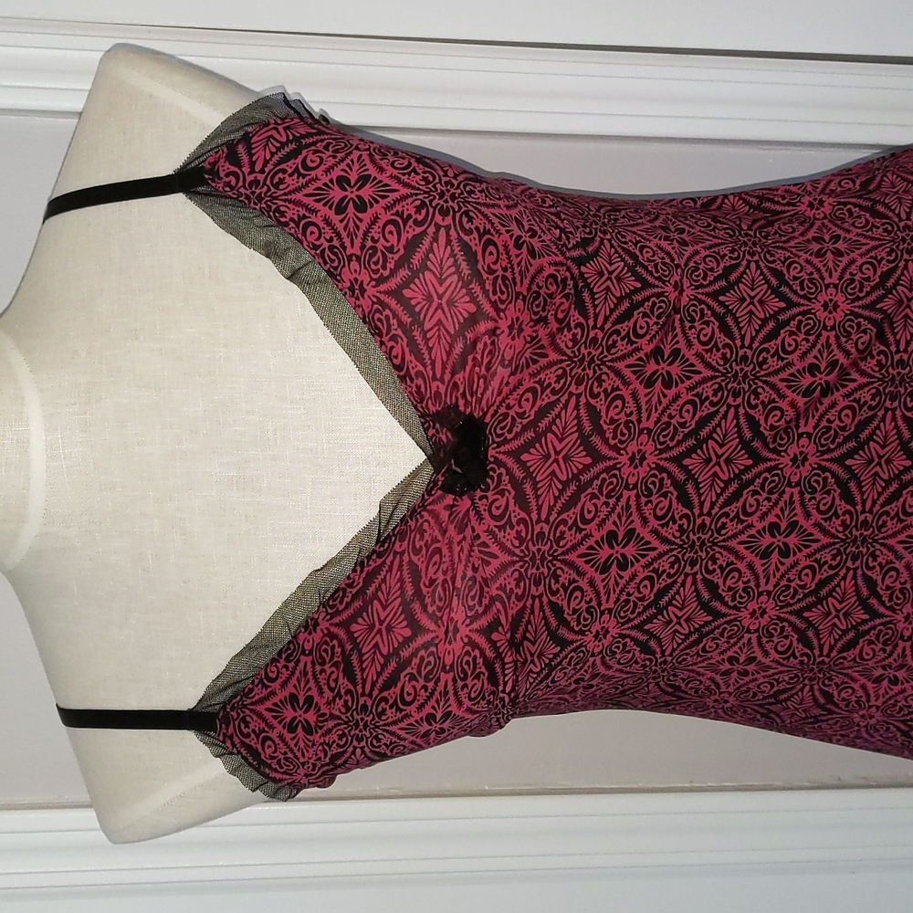 Pink and Black Slip